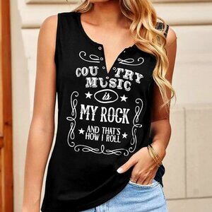 NWOT- Country Music is my Rock n Roll Racerback Tank